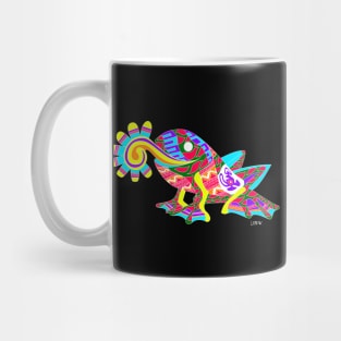 wild ecopop mister don frog in mexican totonac patterns art Mug